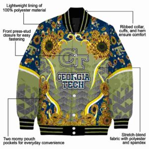 georgia tech yellow jackets sunflower bloom gold yellow jacket new arrival