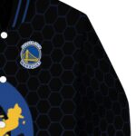 golden state warriors hexagonal pattern blue black jacket best selling