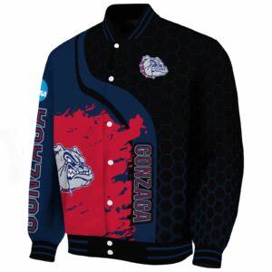 gonzaga bulldogs hexagonal pattern blue black jacket best selling