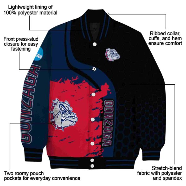 gonzaga bulldogs hexagonal pattern blue black jacket new arrival