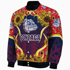gonzaga bulldogs sunflower bloom blue yellow jacket best selling