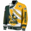 green bay packers baseball stitching gold white jacket best selling
