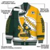 green bay packers baseball stitching gold white jacket new arrival