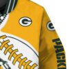 green bay packers baseball stitching gold white jacket premium grade
