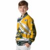 green bay packers baseball stitching gold white jacket trendy