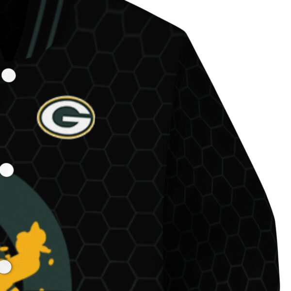 green bay packers hexagonal pattern green black jacket premium grade
