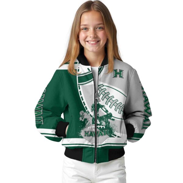 hawaii rainbow warriors baseball stitching silver white jacket top rated