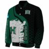 hawaii rainbow warriors hexagonal pattern green black jacket best selling