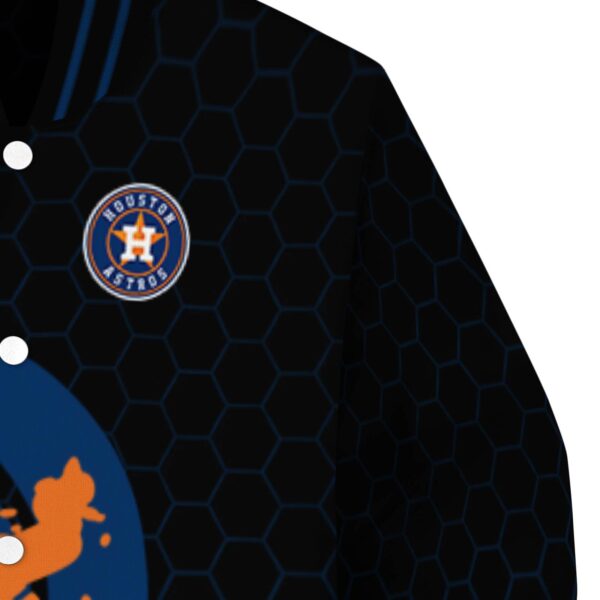 houston astros hexagonal pattern blue black jacket premium grade