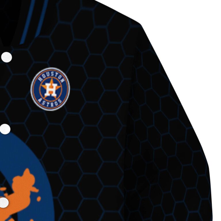 houston astros hexagonal pattern blue black jacket premium grade