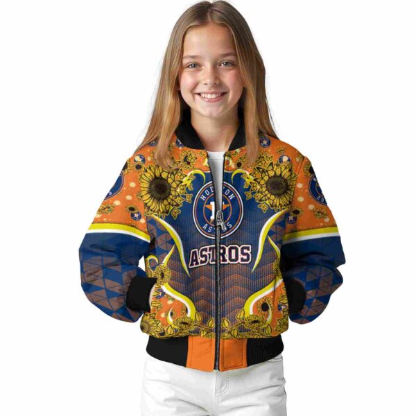 houston astros sunflower bloom blue yellow jacket top rated