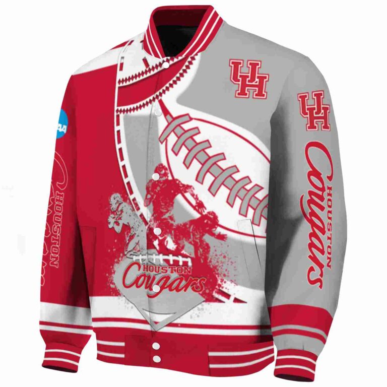 houston cougars baseball stitching gray white jacket best selling
