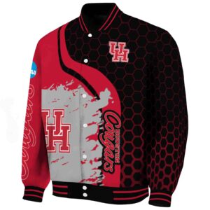 houston cougars hexagonal pattern red black jacket best selling