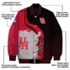 houston cougars hexagonal pattern red black jacket new arrival