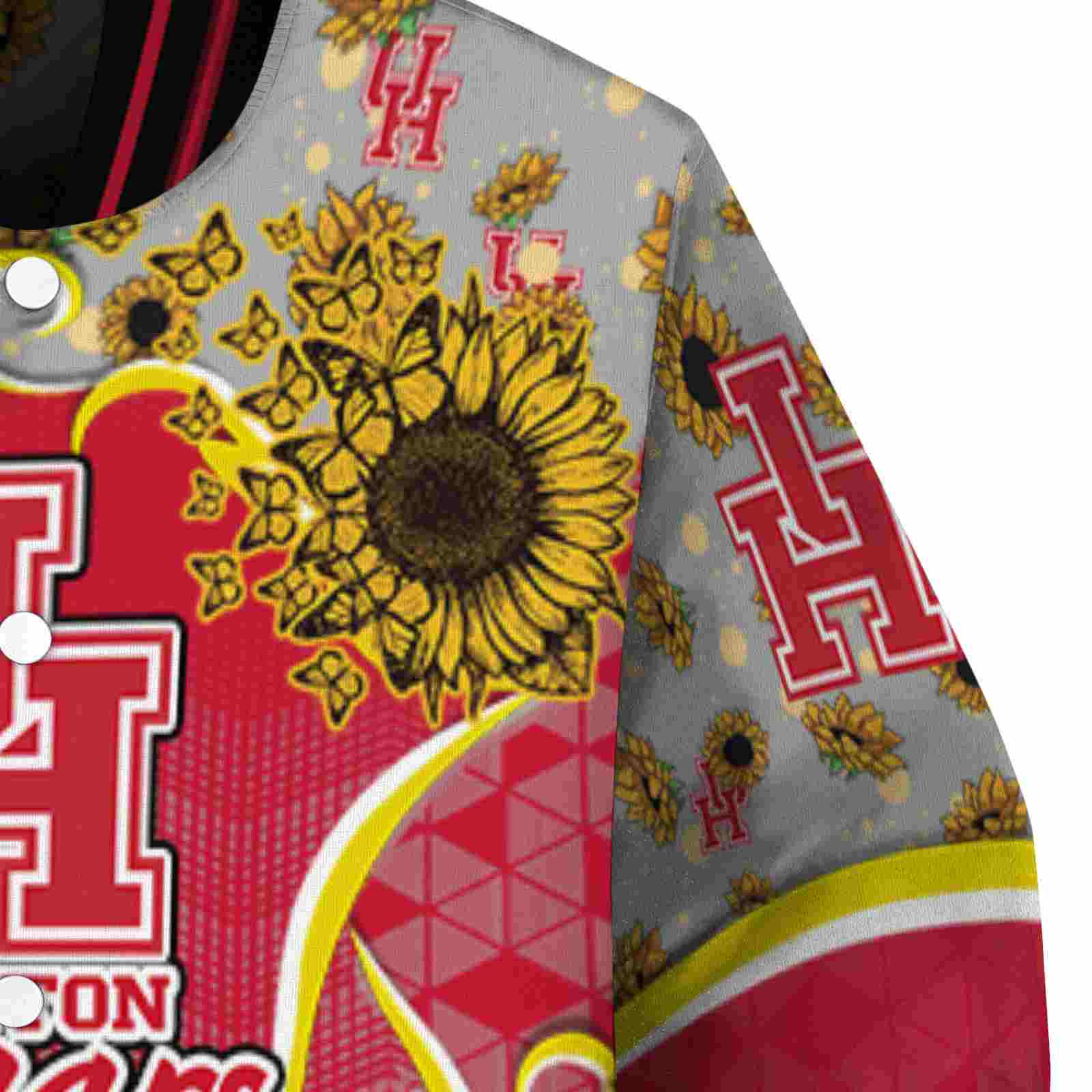 houston cougars sunflower bloom red yellow jacket premium grade houston cougars sunflower bloom red yellow jacket premium grade