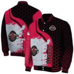 houston rockets hexagonal pattern red black jacket best selling