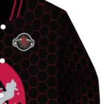 houston rockets hexagonal pattern red black jacket best selling