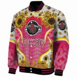 houston rockets sunflower bloom red yellow jacket best selling