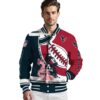 houston texans baseball stitching red white jacket high quality