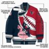 houston texans baseball stitching red white jacket new arrival