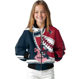 houston texans baseball stitching red white jacket top rated