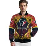 houston texans sunflower bloom blue yellow jacket best selling