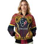 houston texans sunflower bloom blue yellow jacket best selling