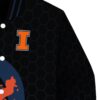illinois fighting illini hexagonal pattern blue black jacket premium grade