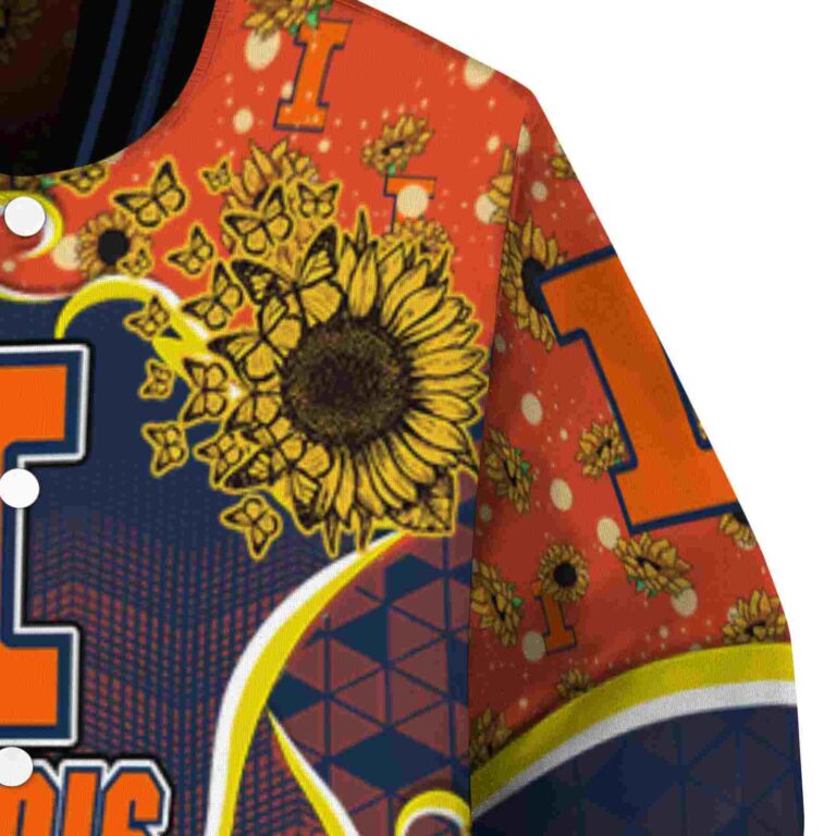 illinois fighting illini sunflower bloom blue yellow jacket premium grade