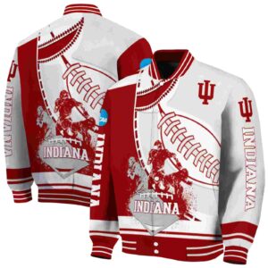 indiana hoosiers baseball stitching cream white jacket fashion forward