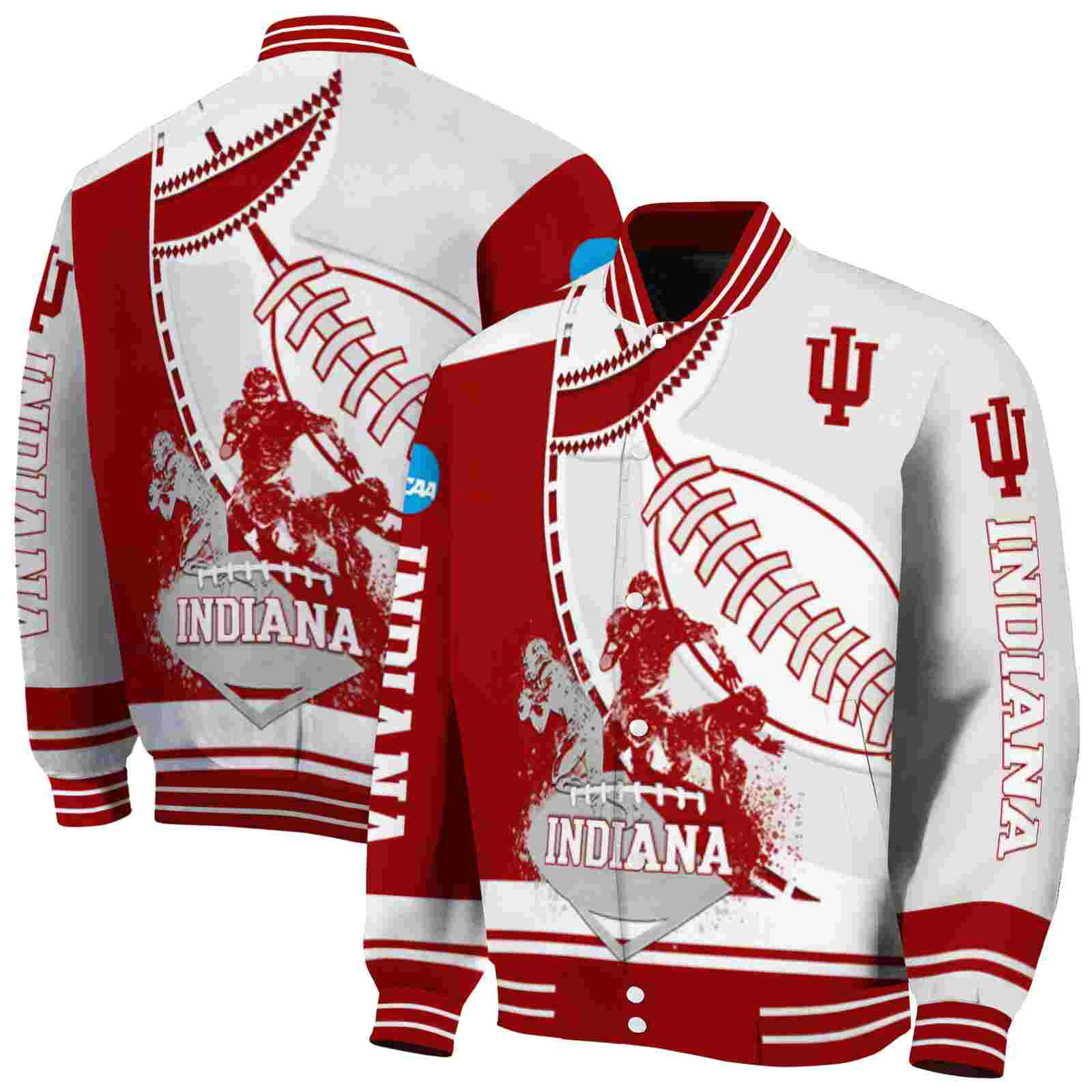 indiana hoosiers baseball stitching cream white jacket fashion forward indiana hoosiers baseball stitching cream white jacket fashion forward