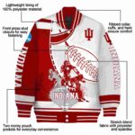 indiana hoosiers baseball stitching cream white jacket best selling