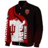 indiana hoosiers hexagonal pattern red black jacket best selling