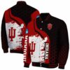 indiana hoosiers hexagonal pattern red black jacket fashion forward