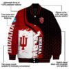 indiana hoosiers hexagonal pattern red black jacket new arrival