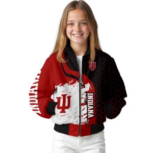 indiana hoosiers hexagonal pattern red black jacket top rated