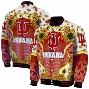 indiana hoosiers sunflower bloom red yellow jacket fashion forward