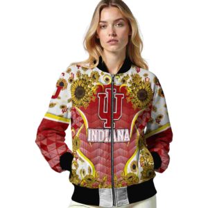indiana hoosiers sunflower bloom red yellow jacket latest model