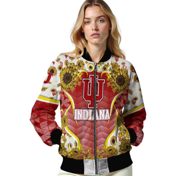 indiana hoosiers sunflower bloom red yellow jacket latest model