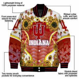 indiana hoosiers sunflower bloom red yellow jacket new arrival