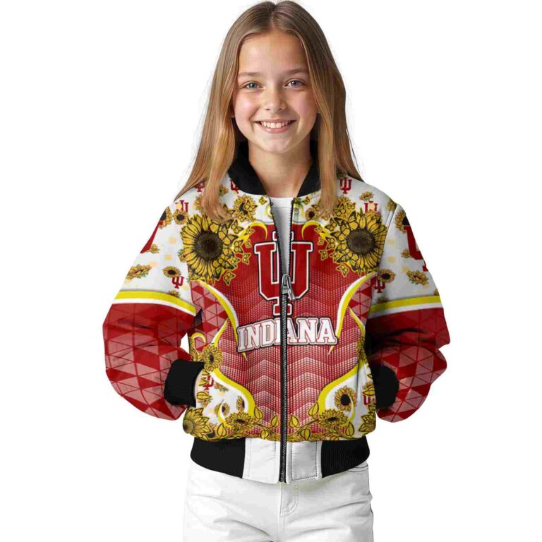 indiana hoosiers sunflower bloom red yellow jacket top rated