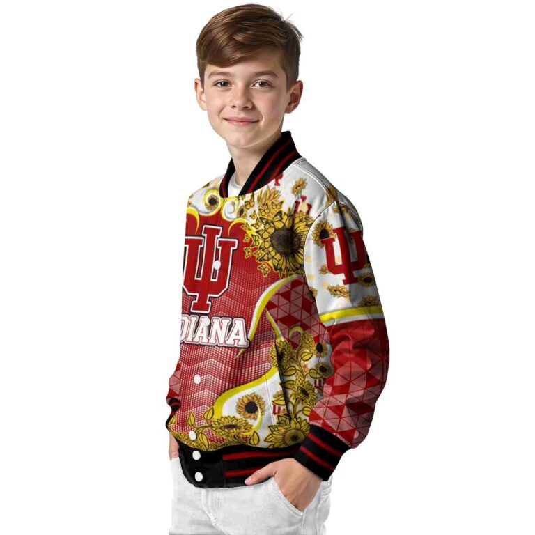 indiana hoosiers sunflower bloom red yellow jacket trendy