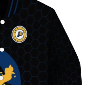 indiana pacers hexagonal pattern blue black jacket premium grade