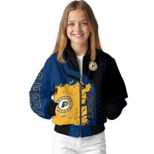 indiana pacers hexagonal pattern blue black jacket top rated