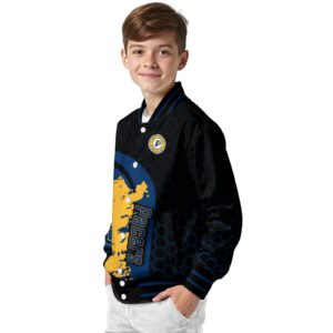 indiana pacers hexagonal pattern blue black jacket trendy