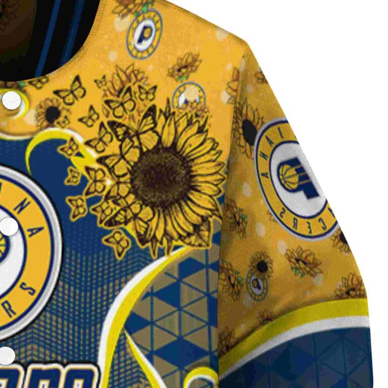 indiana pacers sunflower bloom blue yellow jacket premium grade