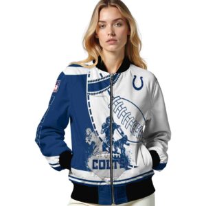 indianapolis colts baseball stitching white jacket latest model