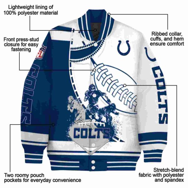 indianapolis colts baseball stitching white jacket new arrival