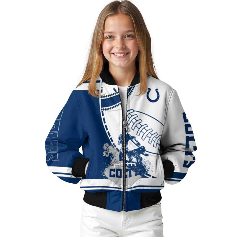 indianapolis colts baseball stitching white jacket top rated