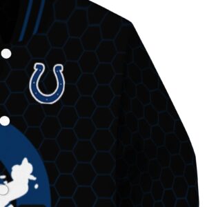 indianapolis colts hexagonal pattern blue black jacket premium grade